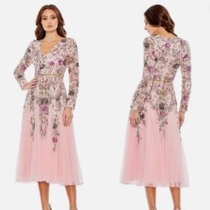 Embellished Pink Mac Duggal dress . Size 14. NWT